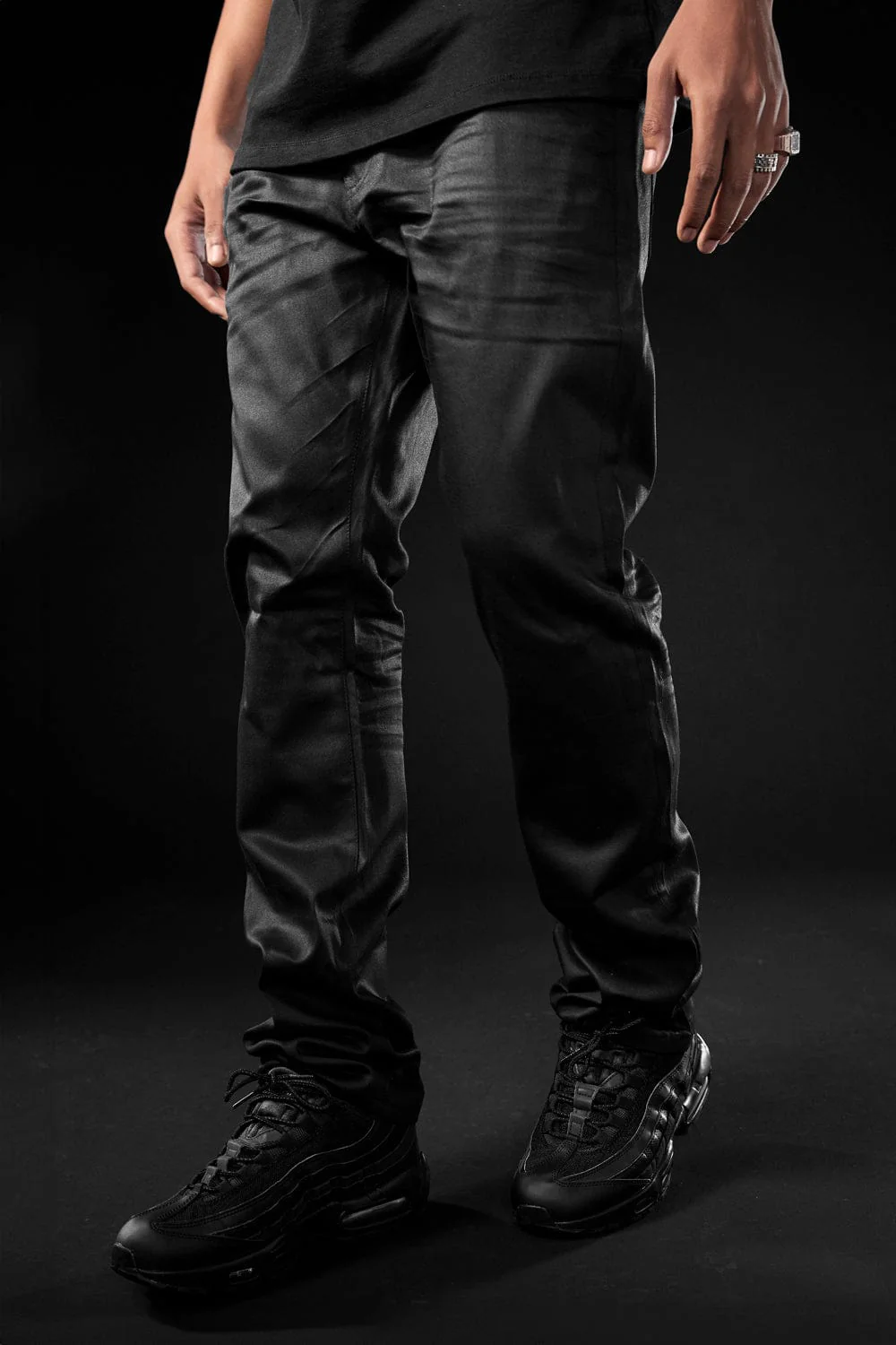 Straight Fit - Smooth Criminal Denim (Jet Black) - Collins Collection - Image 3