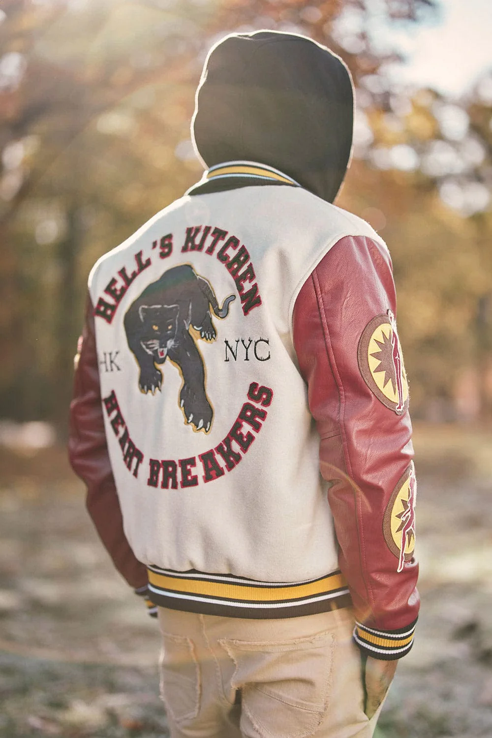 Hell's Kitchen Varsity Jacket (Cream) - Image 5