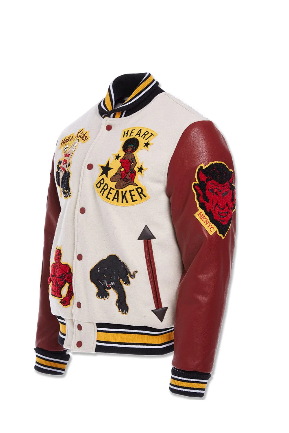 Hell's Kitchen Varsity Jacket (Cream) - Image 9