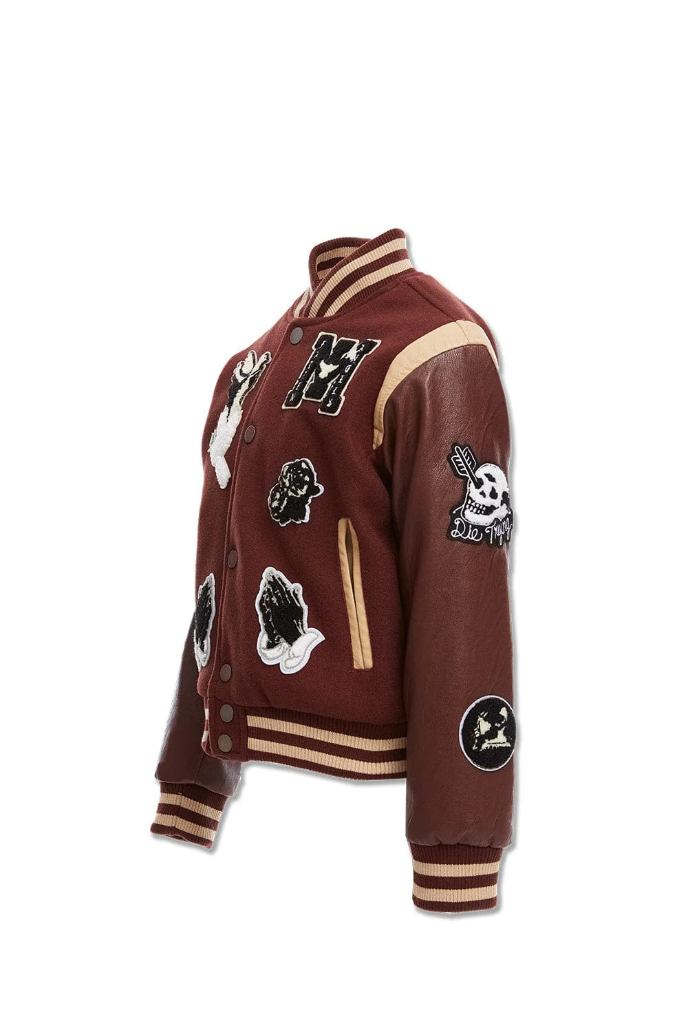 Kids Fallen Angels Varsity Jacket (Chocolate) - Image 3