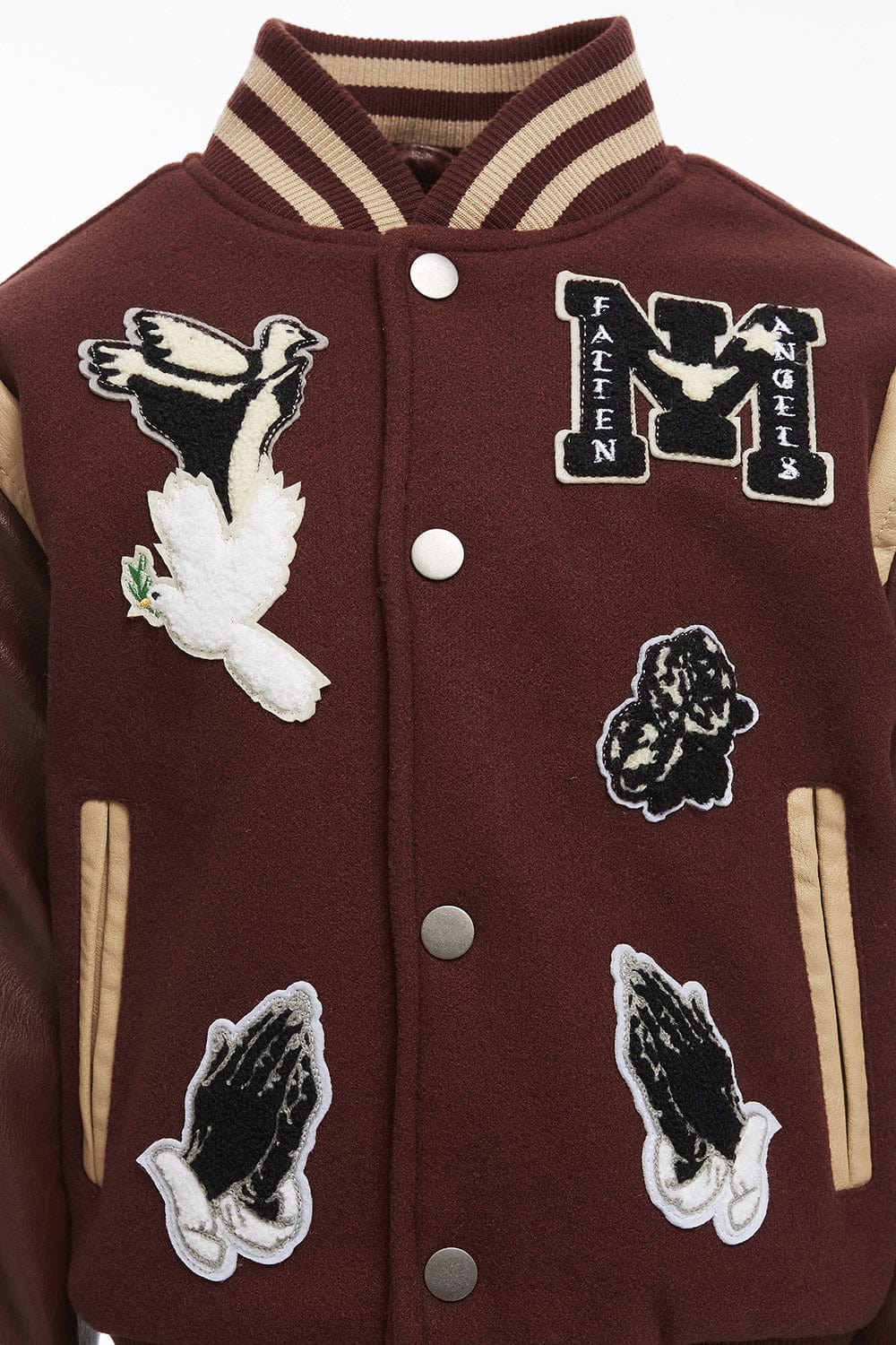 Kids Fallen Angels Varsity Jacket (Chocolate) - Image 6