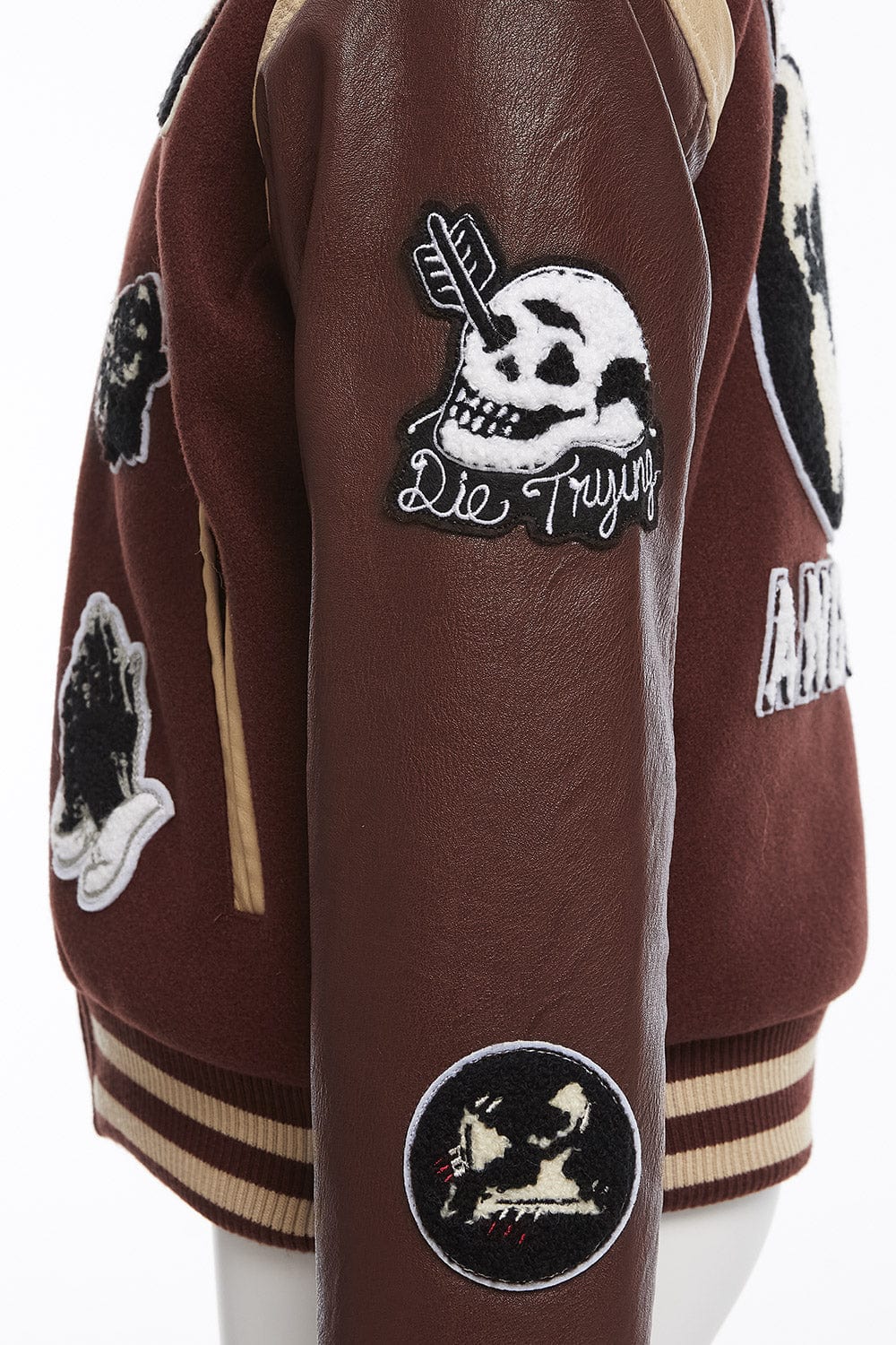 Kids Fallen Angels Varsity Jacket (Chocolate) - Image 9