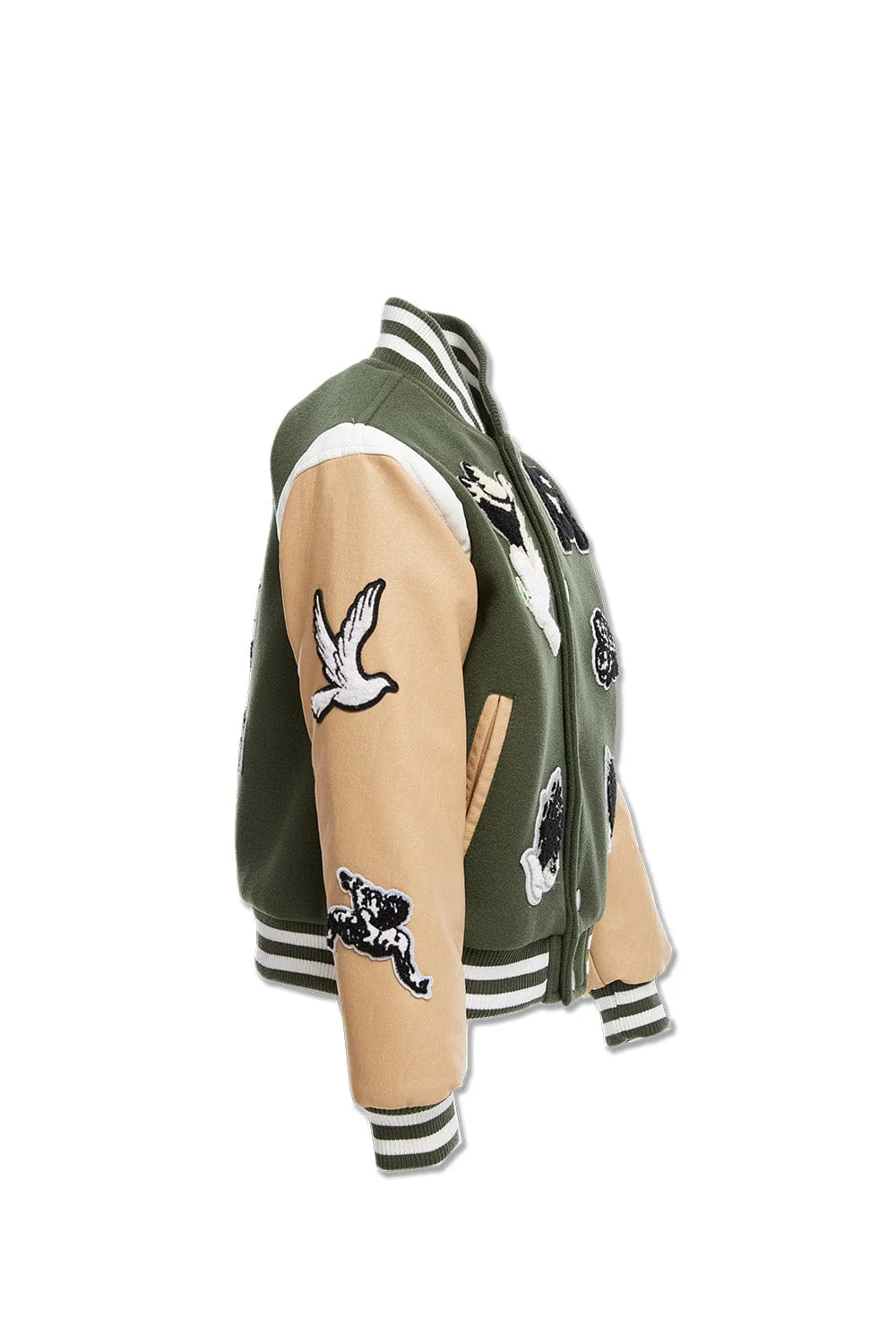 Kids Fallen Angels Varsity Jacket (Pine) - Image 3