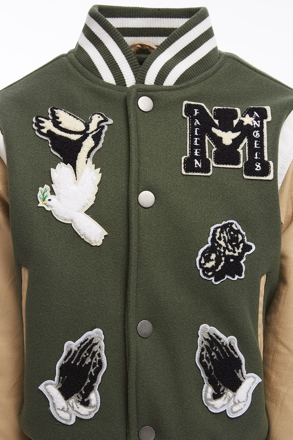 Kids Fallen Angels Varsity Jacket (Pine) - Image 5