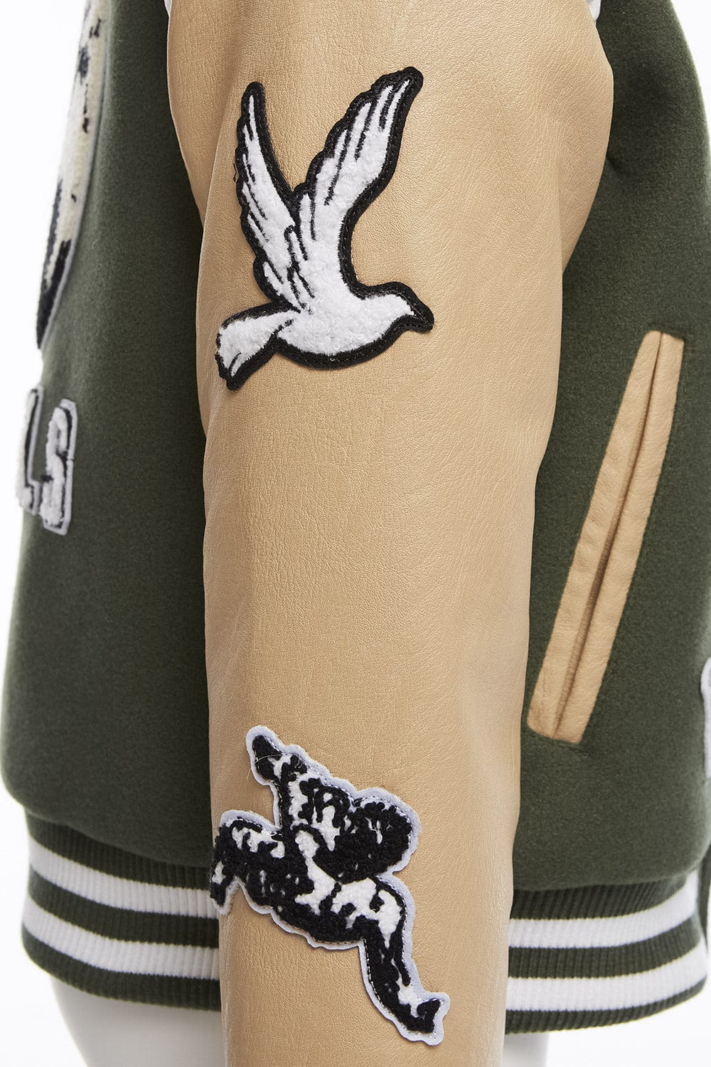 Kids Fallen Angels Varsity Jacket (Pine) - Image 6