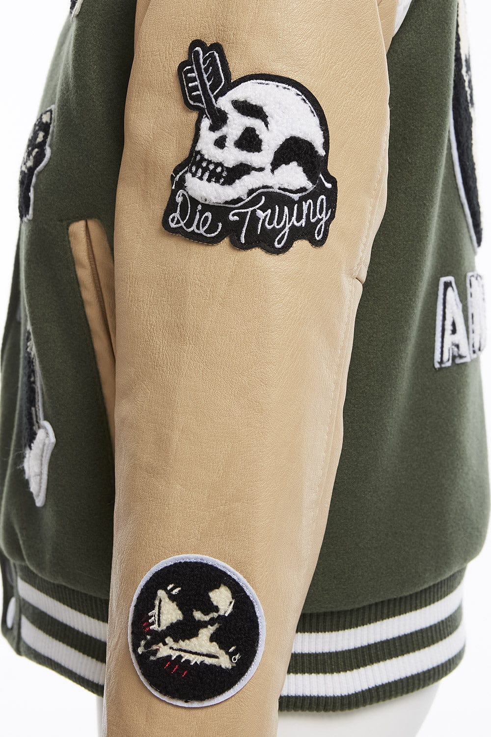 Kids Fallen Angels Varsity Jacket (Pine) - Image 8