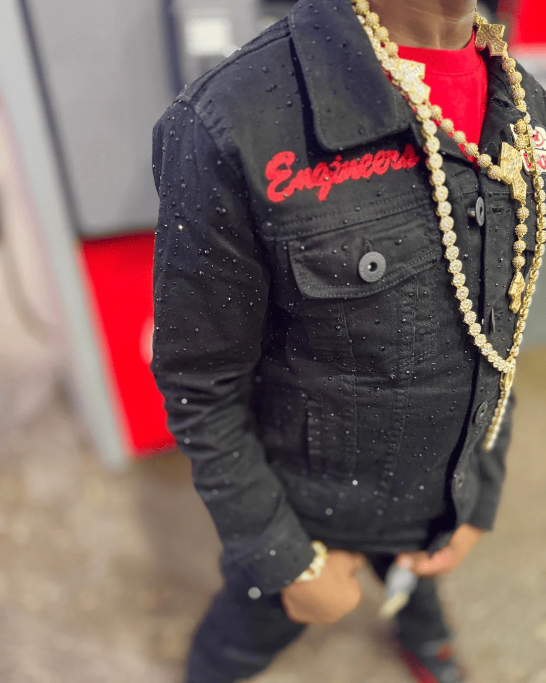 Kids Local Dealer Stacked Denim (Jet Black) - Image 7