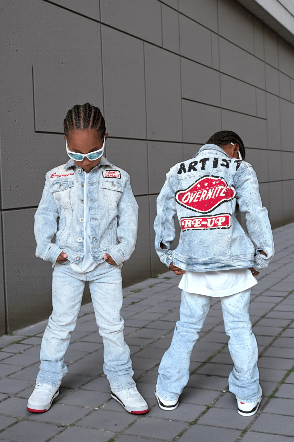 Kids Local Dealer Trucker Jacket (Iced White) - Image 3
