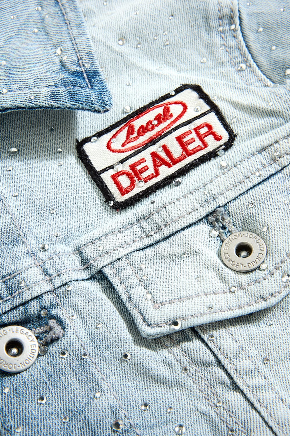 Kids Local Dealer Trucker Jacket (Iced White) - Image 7