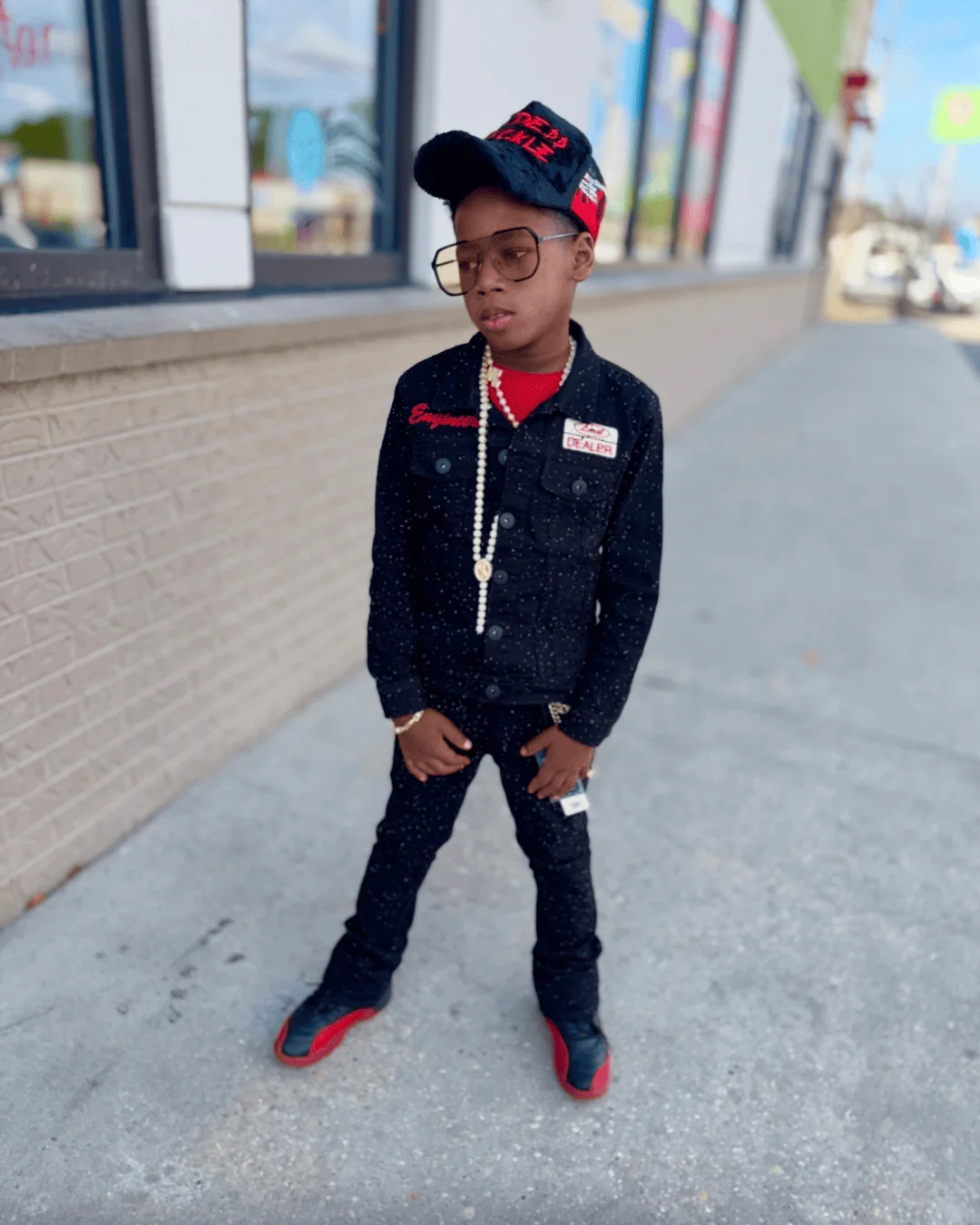 Kids Local Dealer Trucker Jacket (Jet Black) - Image 5