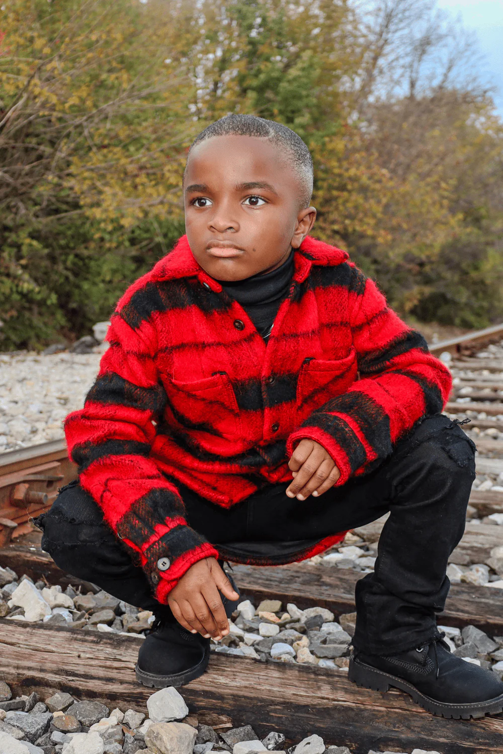 Kids Vandal Flannel Shacket (Buffalo Plaid) - Image 3