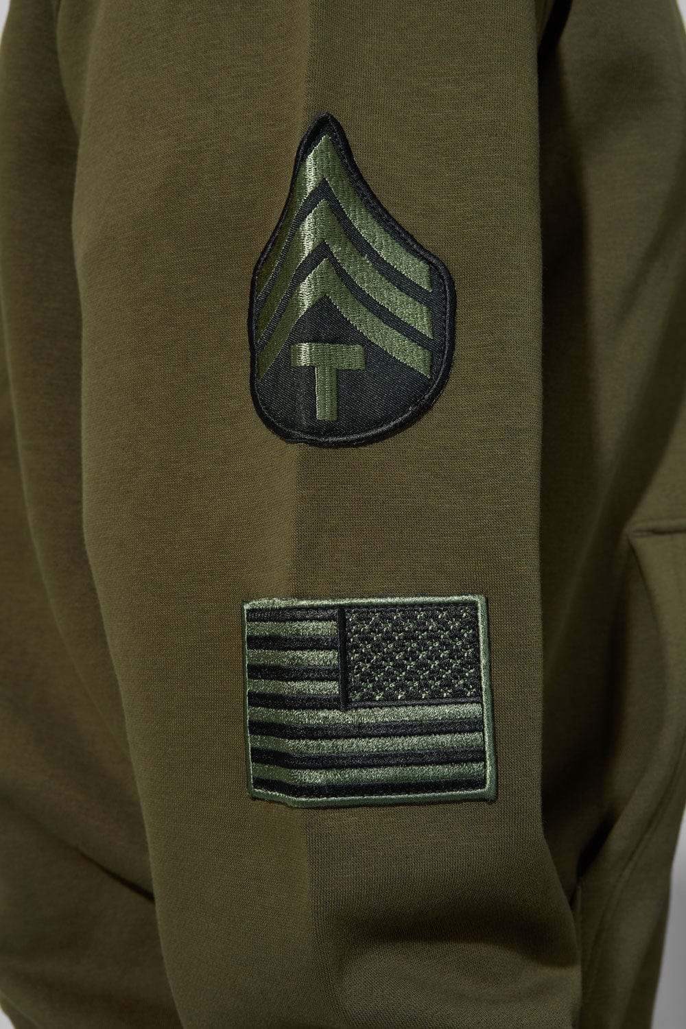 Prestige Tonal Zip Hoodie (Army Green) - Image 4