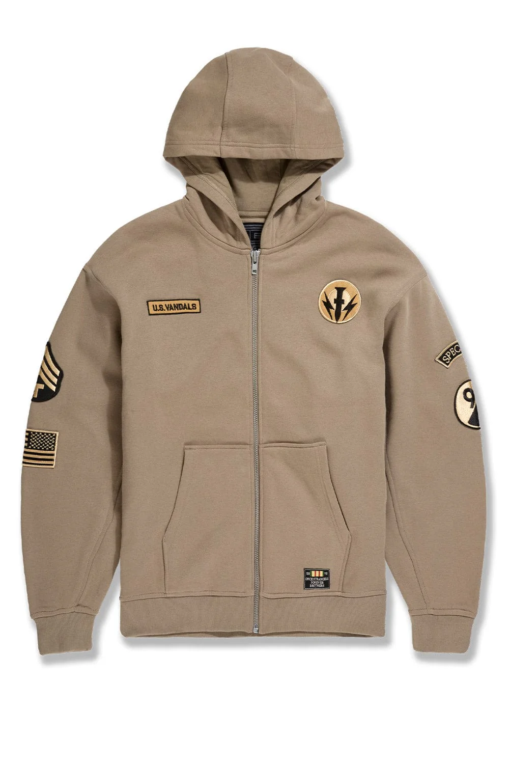 Prestige Tonal Zip Hoodie (Khaki) - Image 11
