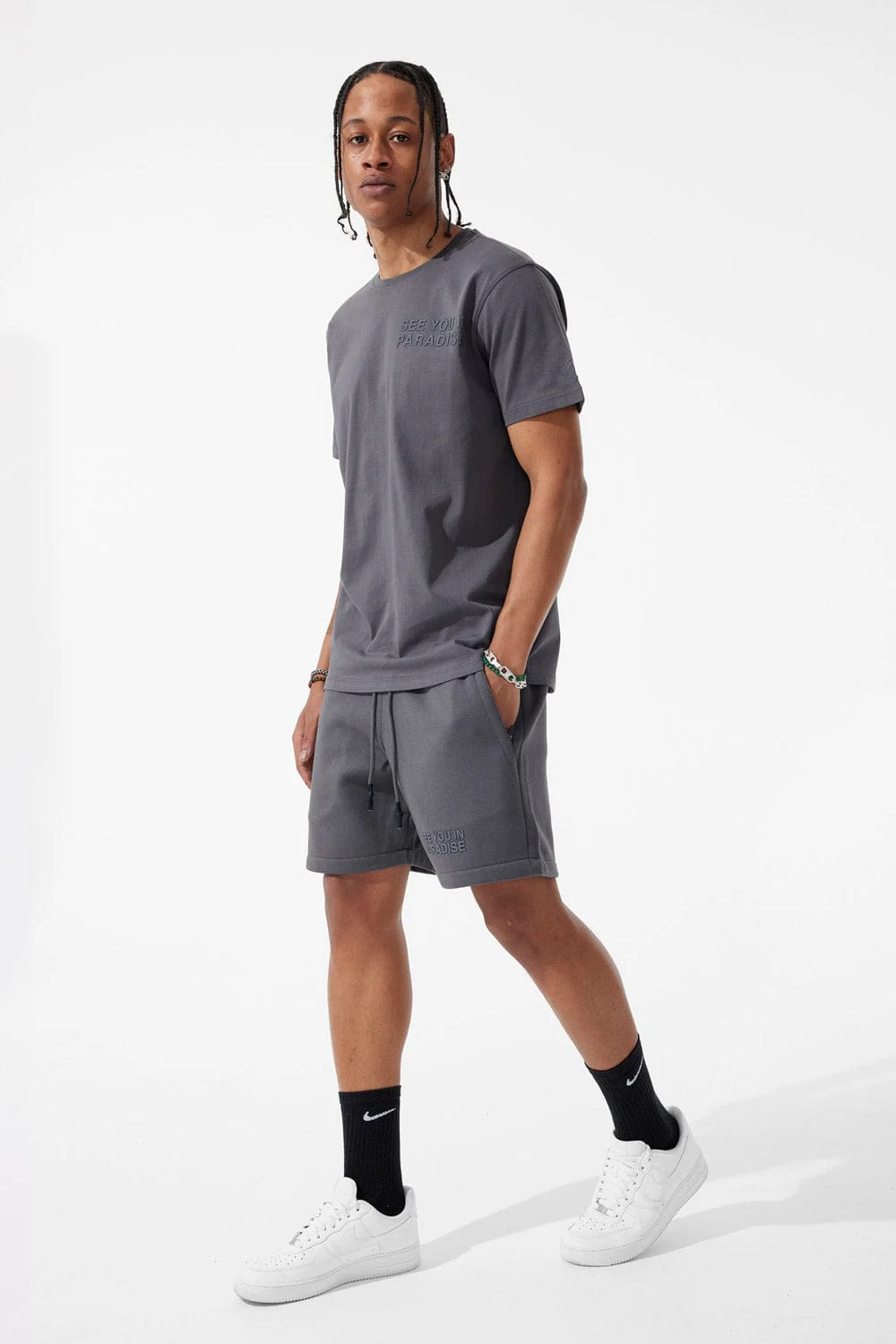Retro - Paradise Tonal Shorts (Charcoal) - Image 4
