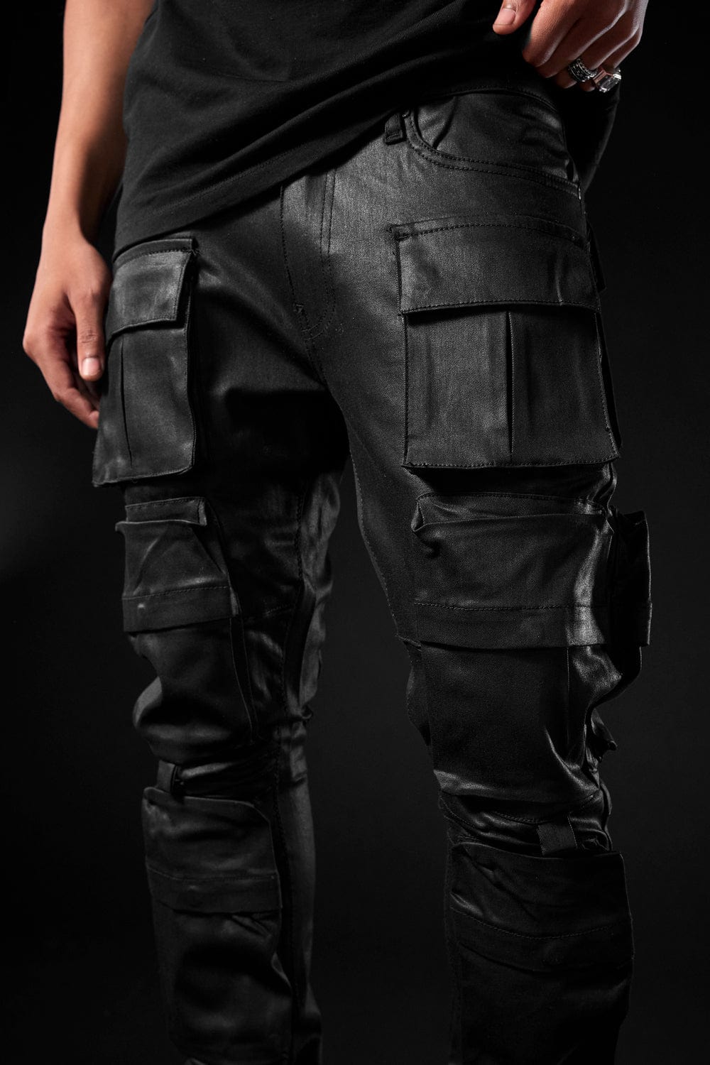 Slim Taper Fit - Midnight Mercenary Denim (Jet Black) - Sean Collection - Image 4