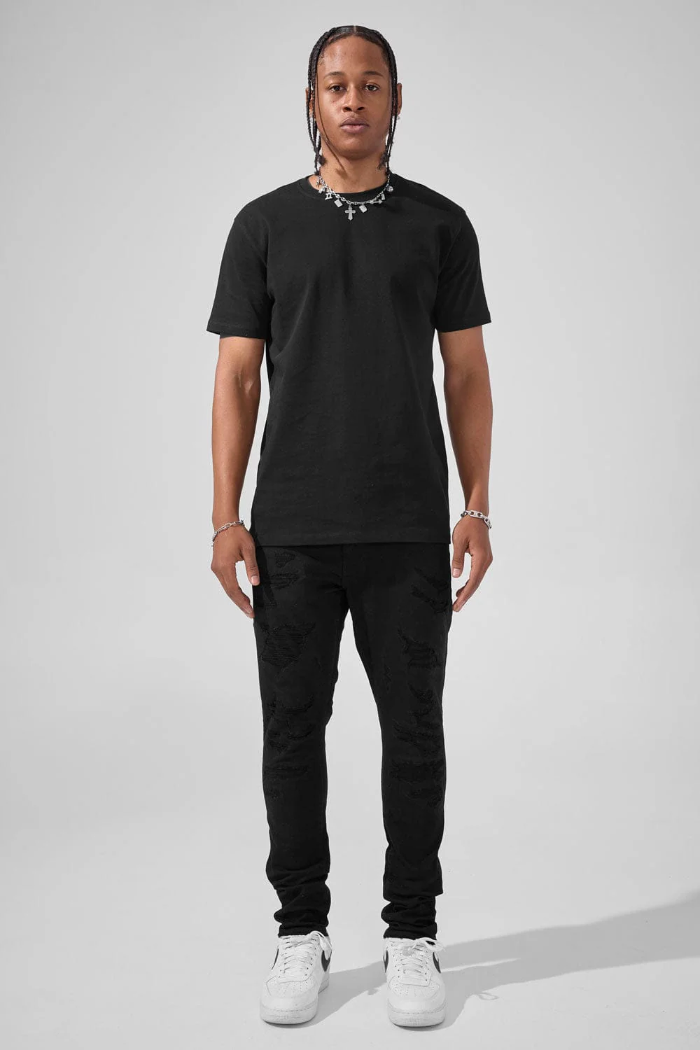 Slim Taper Fit - Alkaline Denim (Jet Black) - Sean Collection - Image 3