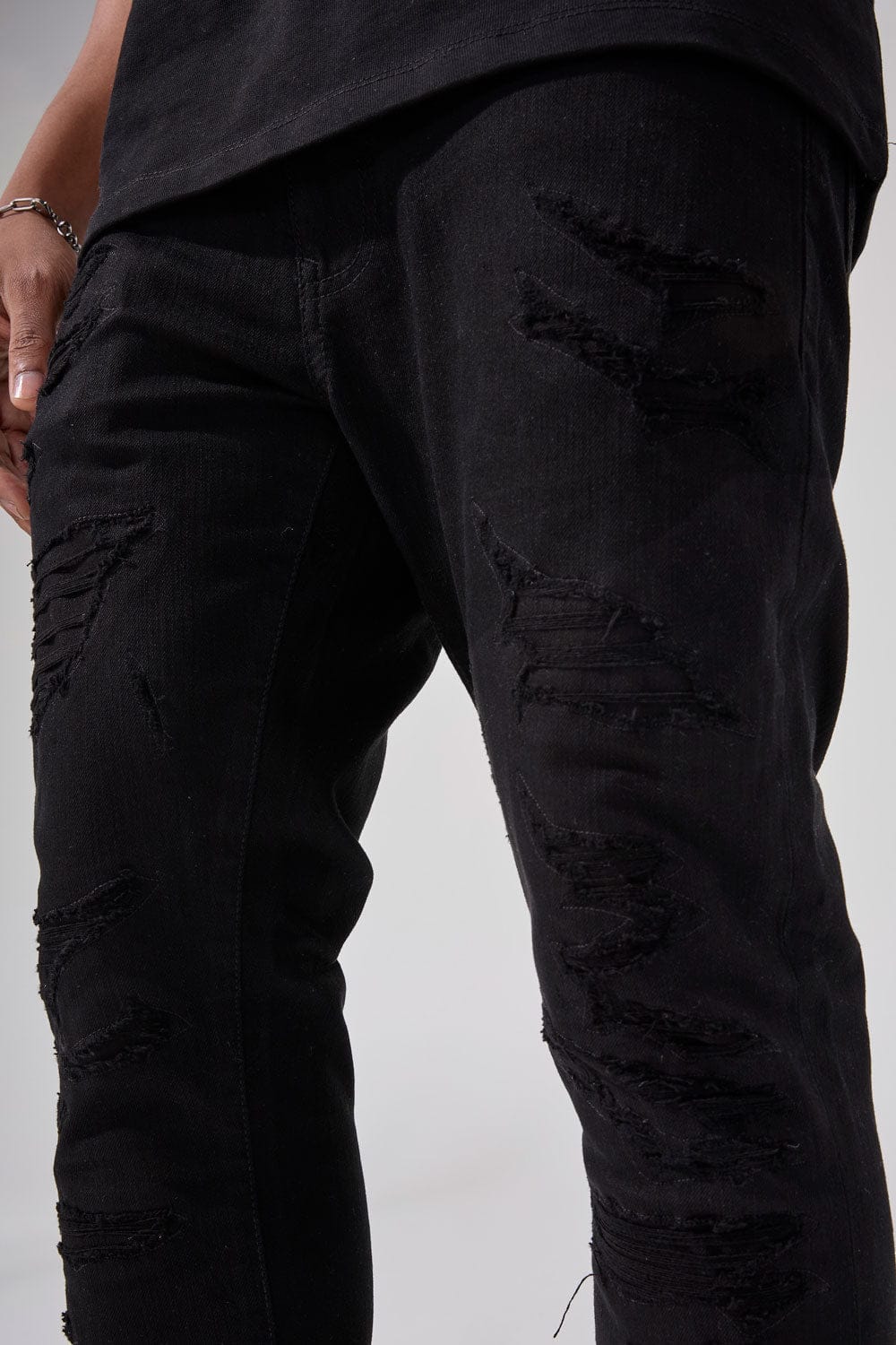 Slim Taper Fit - Alkaline Denim (Jet Black) - Sean Collection - Image 4