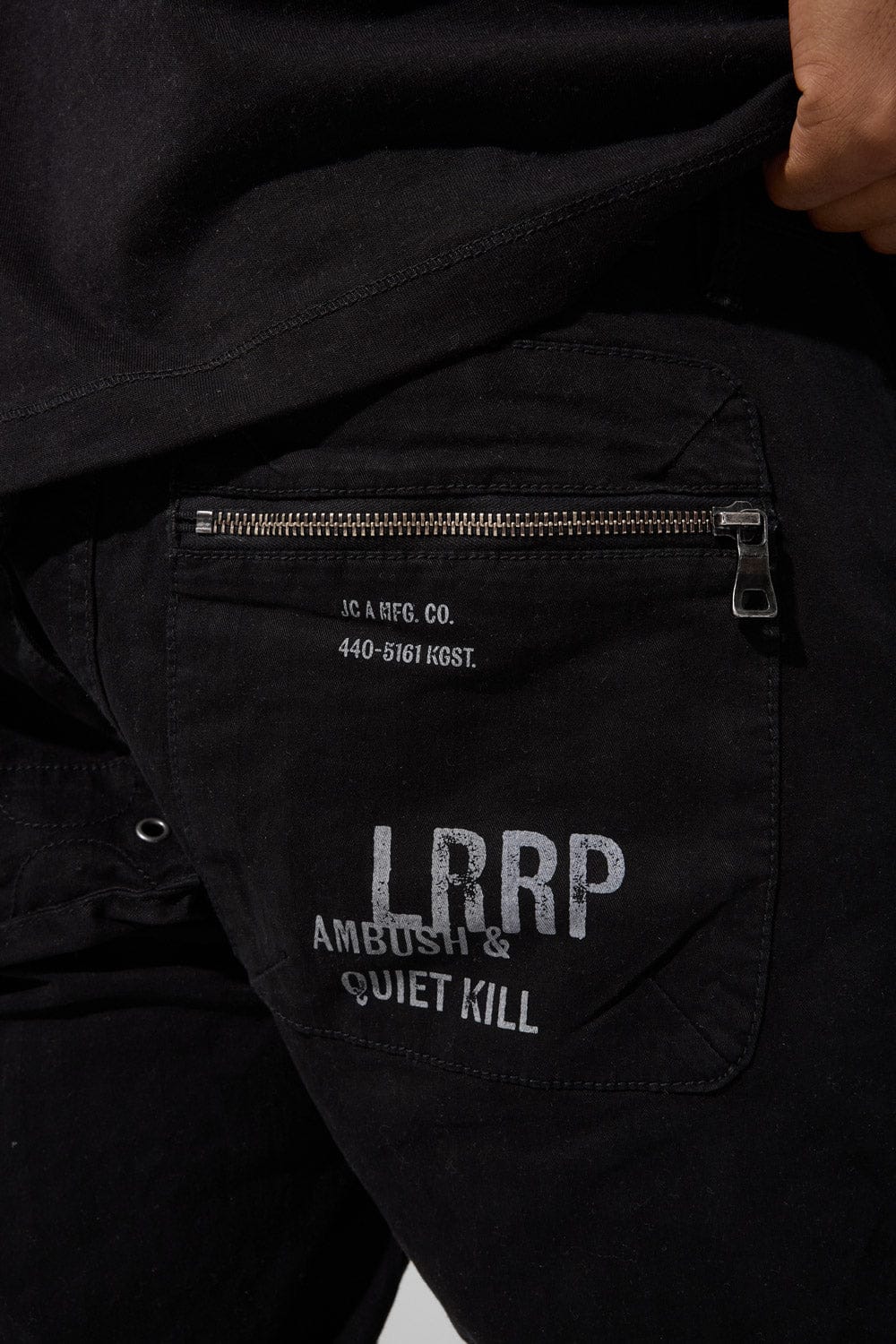 Slim Taper Fit - Defcon Cargo Pants (Black) - Sean Collection - Image 4