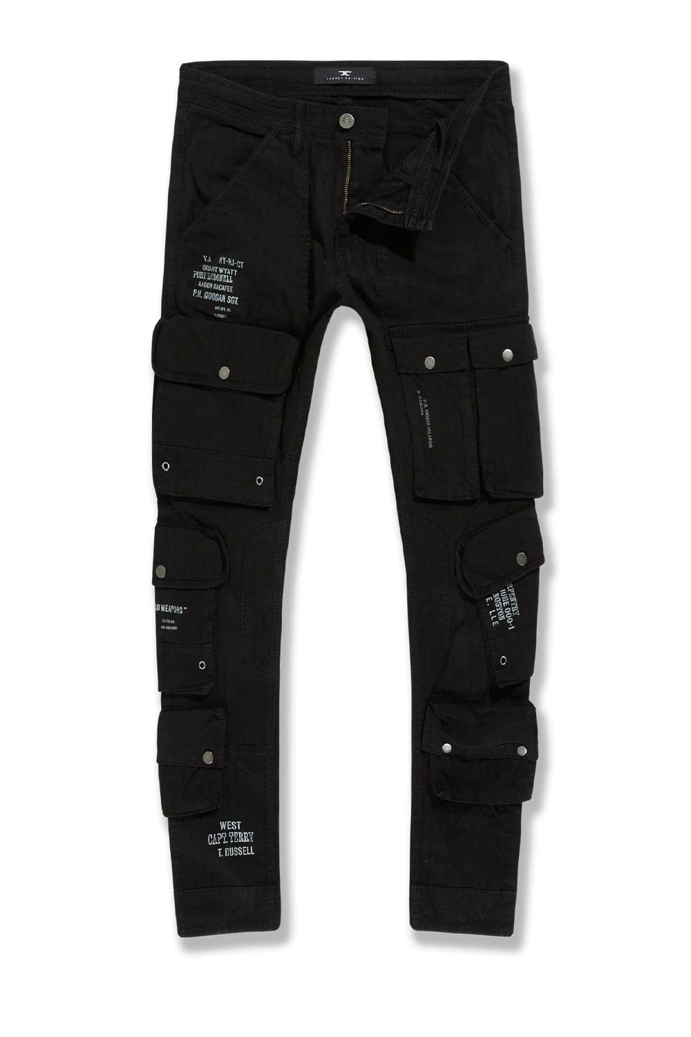 Slim Taper Fit - Defcon Cargo Pants (Black) - Sean Collection - Image 6