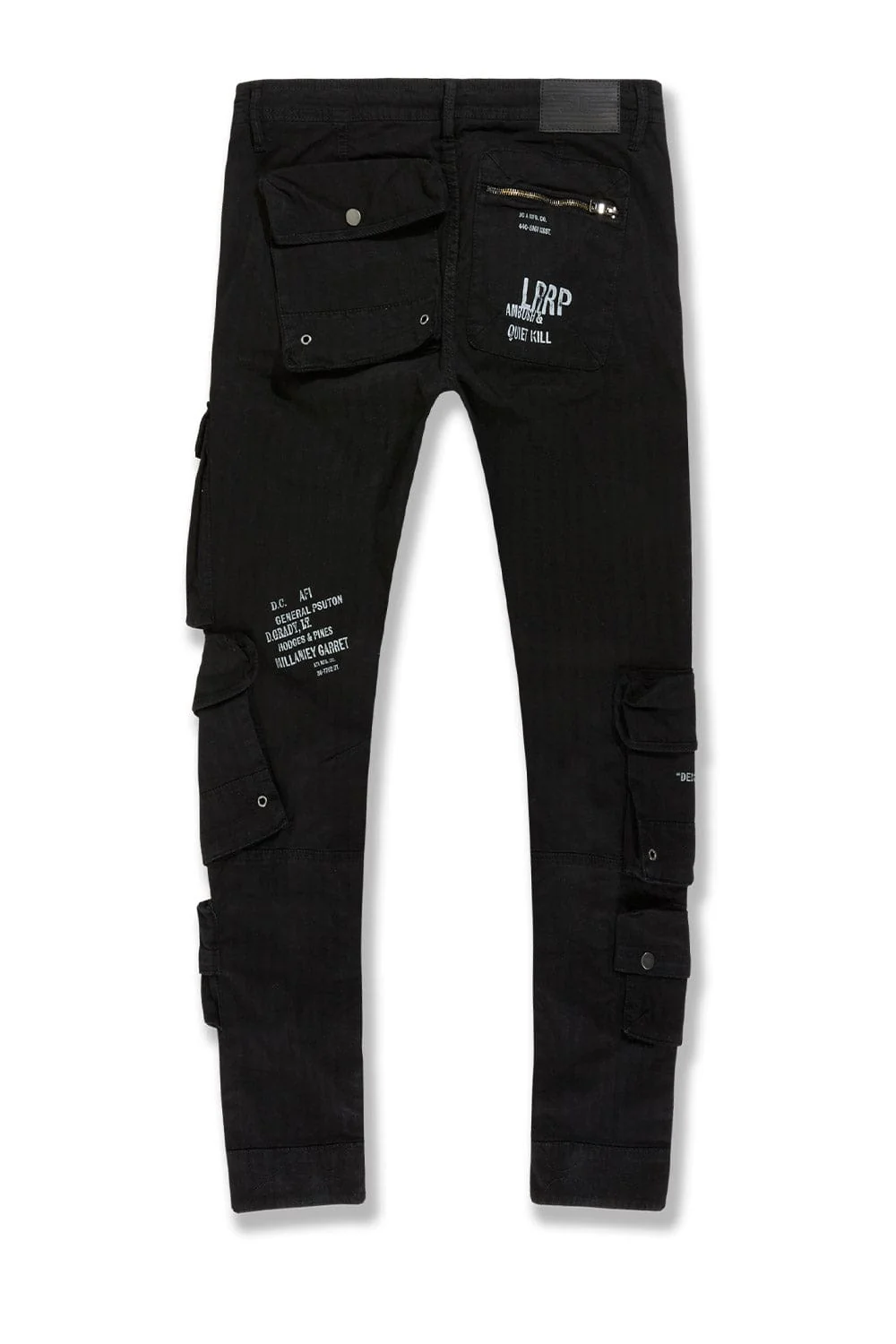 Slim Taper Fit - Defcon Cargo Pants (Black) - Sean Collection - Image 7