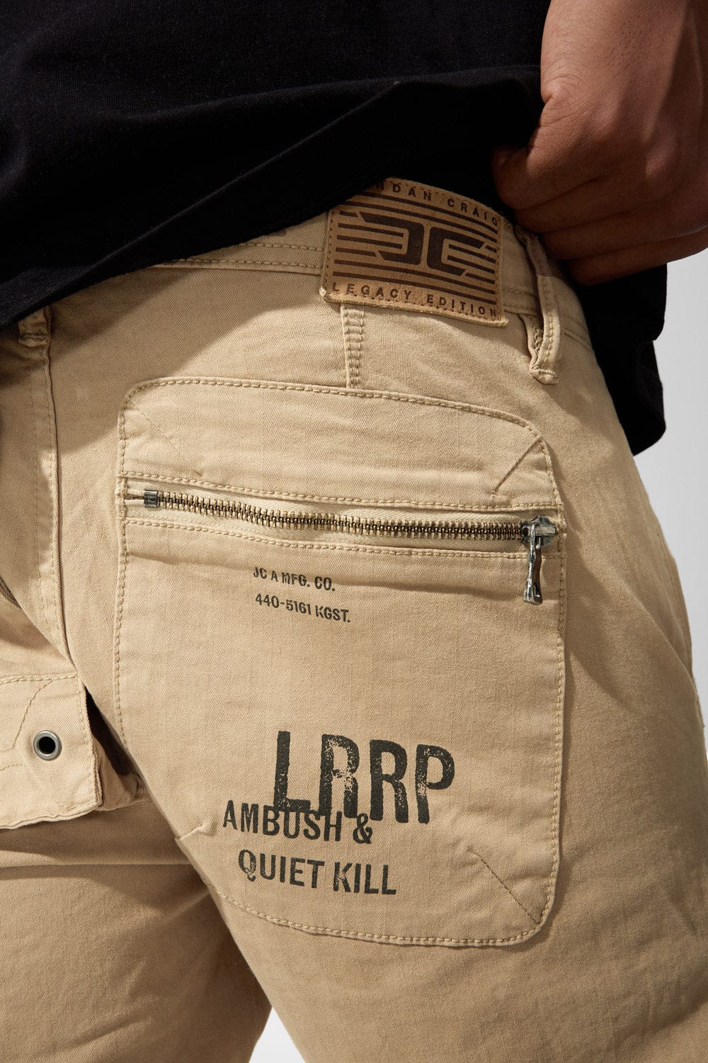 Slim Taper Fit - Defcon Cargo Pants (Khaki) - Sean Collection - Image 4