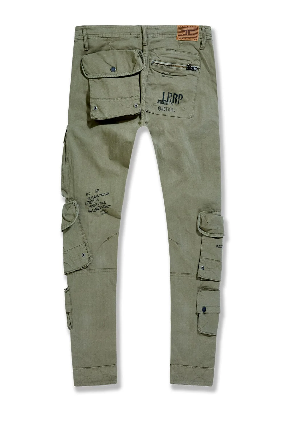 Slim Taper Fit - Defcon Cargo Pants (Olive) - Sean Collection - Image 7