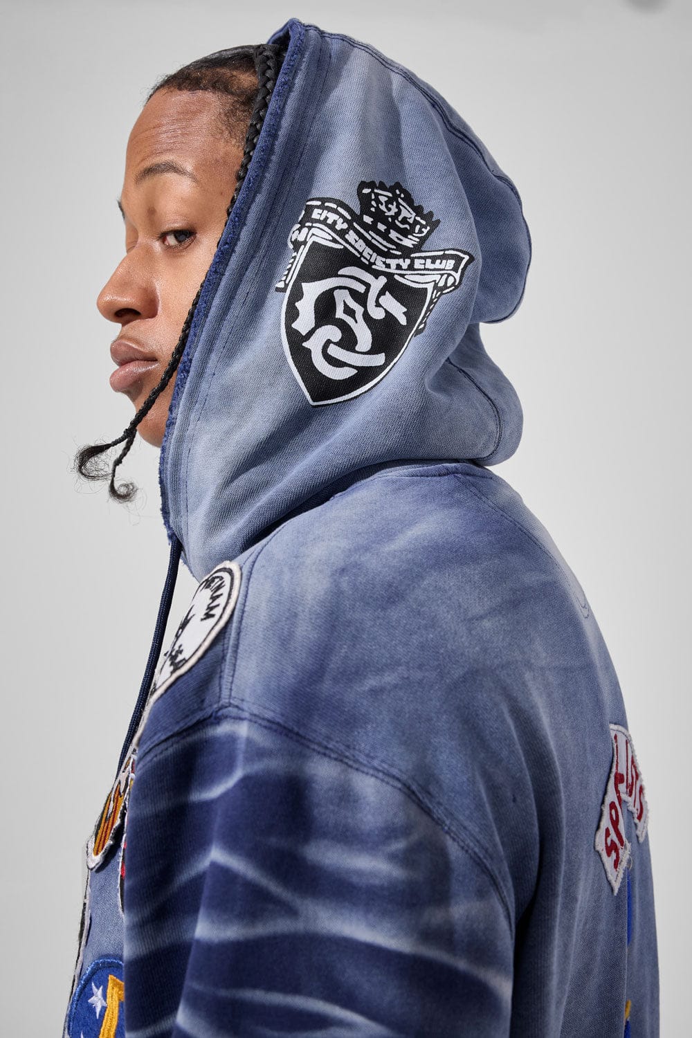 War Angel Pullover Hoodie (Navy) - Image 6
