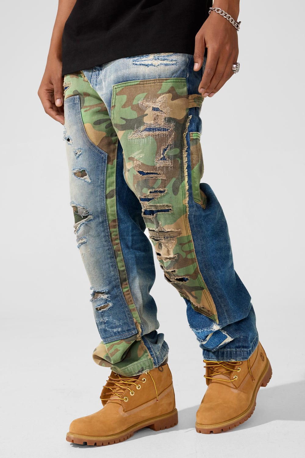 Wide Leg Fit - Front Line Denim - Brian Collection (Vintage Camo) - Image 4