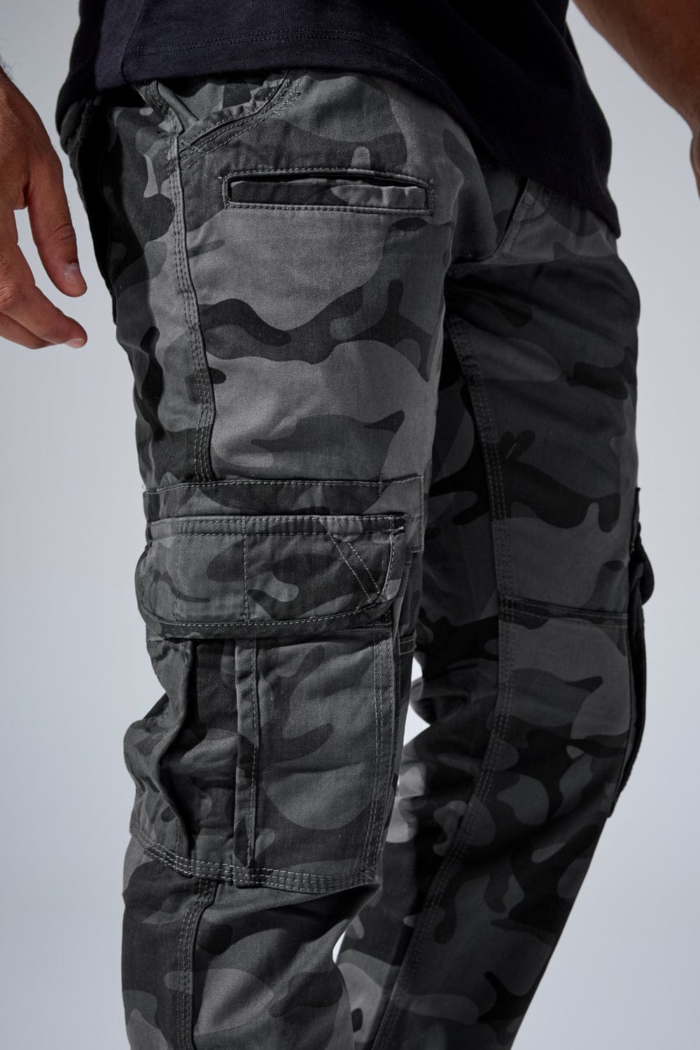 Xavier - OG Camo Cargo Pants (Black Camo) - Image 5