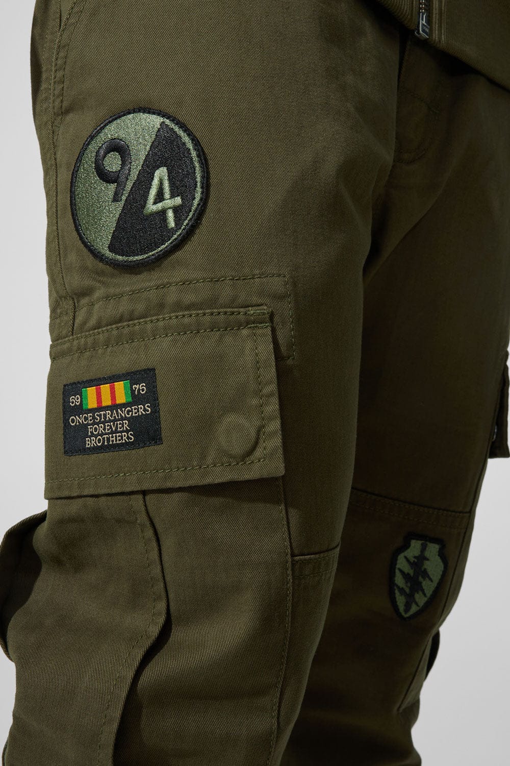 Xavier - Prestige Tonal Cargo Pants (Army Green) - Image 4