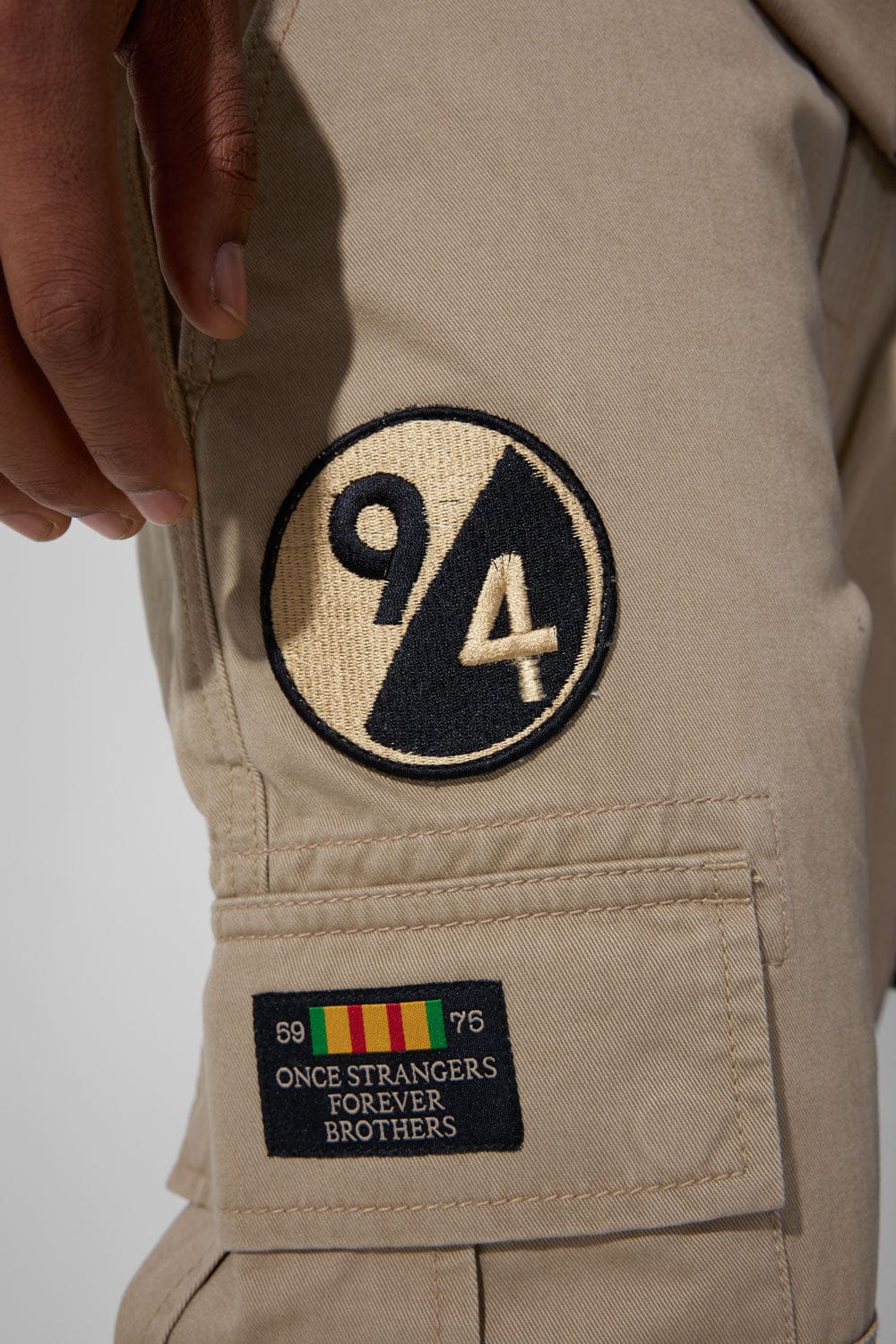 Xavier - Prestige Tonal Cargo Pants (Khaki) - Image 4