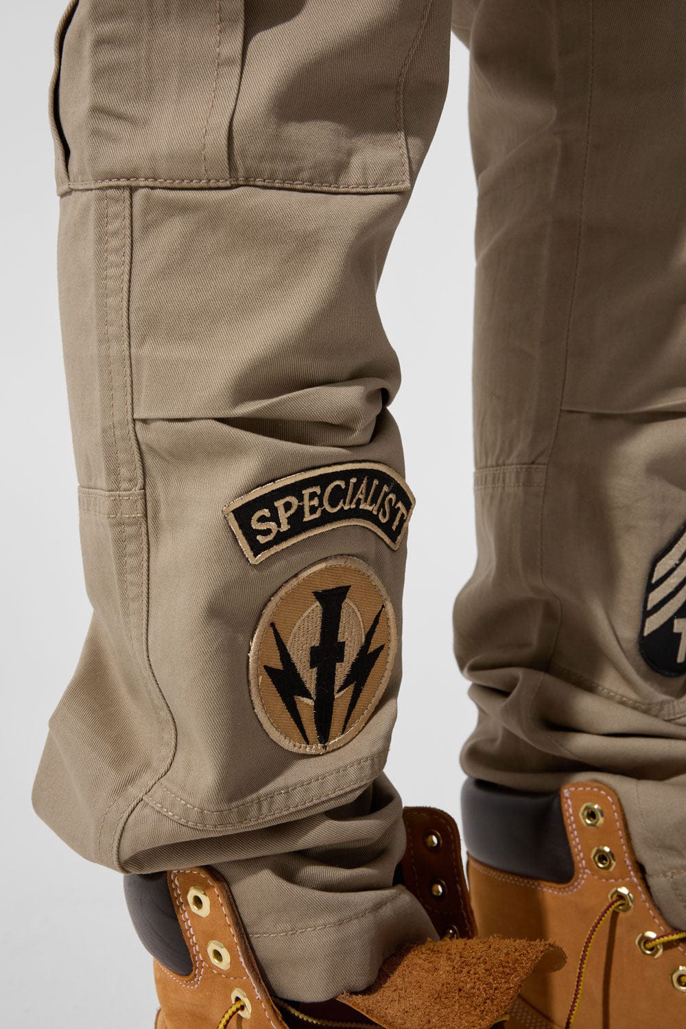 Xavier - Prestige Tonal Cargo Pants (Khaki) - Image 5
